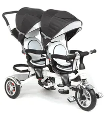 Детский трехколесный велосипед с ручкой Capella Twin Trike 360