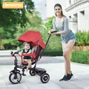 Besrey Kids Trike 7 в 1 трехколесный велосипед с вращающимся и откидывающимся сиденьем