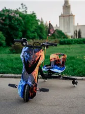 Электроскутер Дрифт Карт Drift-Trike GT Огонь и Лед