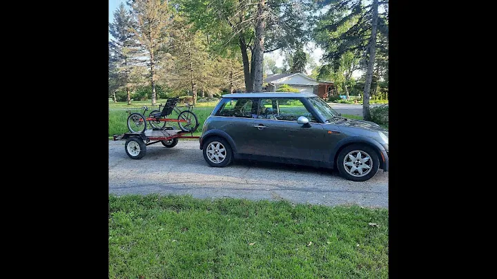 Mini Cooper recumbent trike trailer.