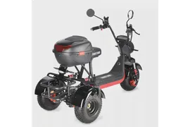 Электротрицикл Citycoco White Siberia TRIKE MINI 178W Черный
