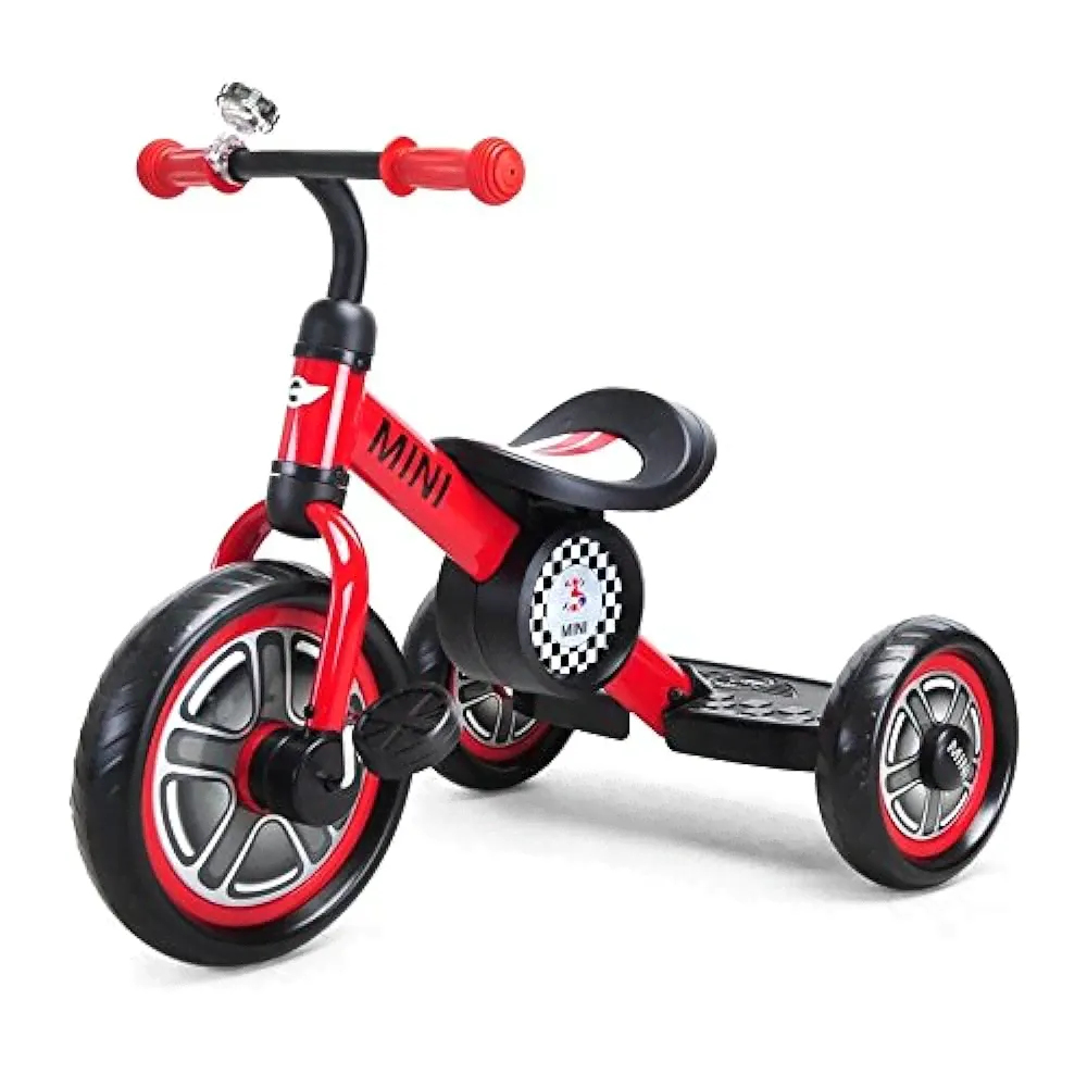 Детские трициклы Licensed Mini Cooper Trike With Chunky 10 inch Wheels Red-0
