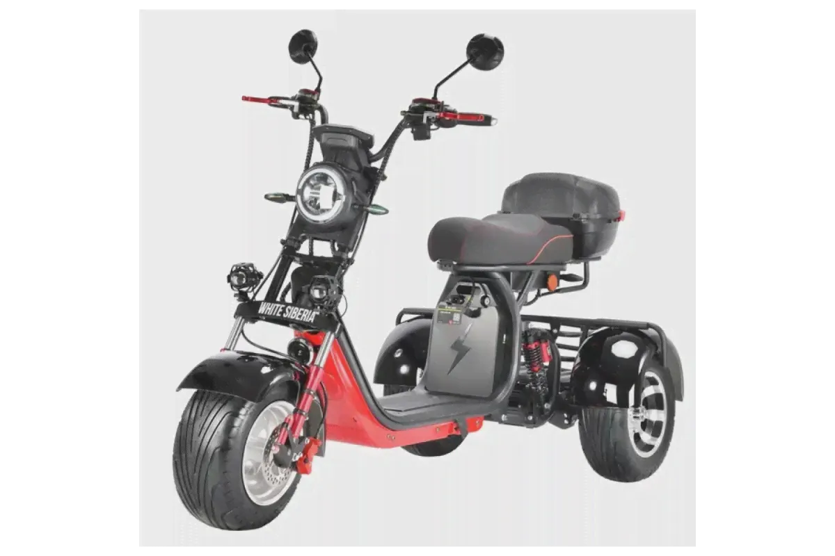 Электротрицикл Citycoco White Siberia PRO Trike 3000W Черный