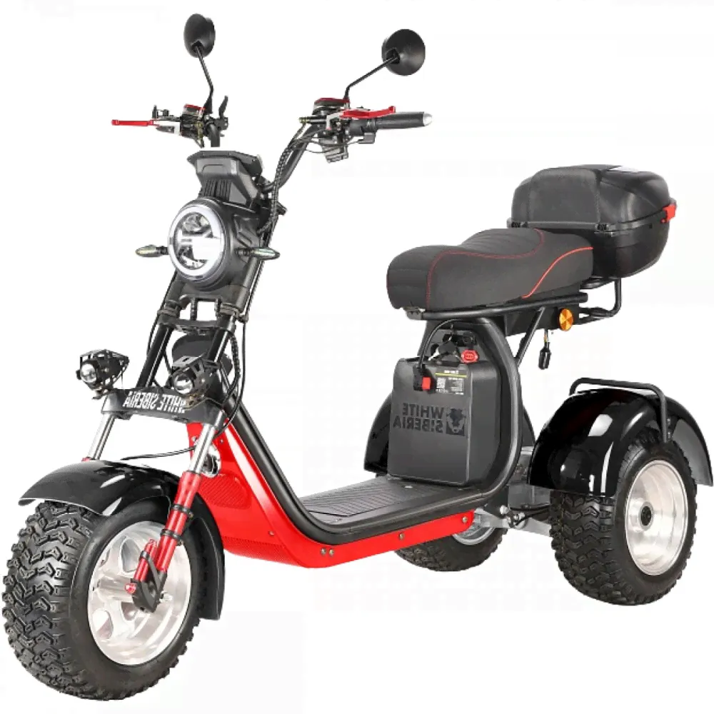 Электроскутер White Siberia TRIKE Ikra 5000w черный