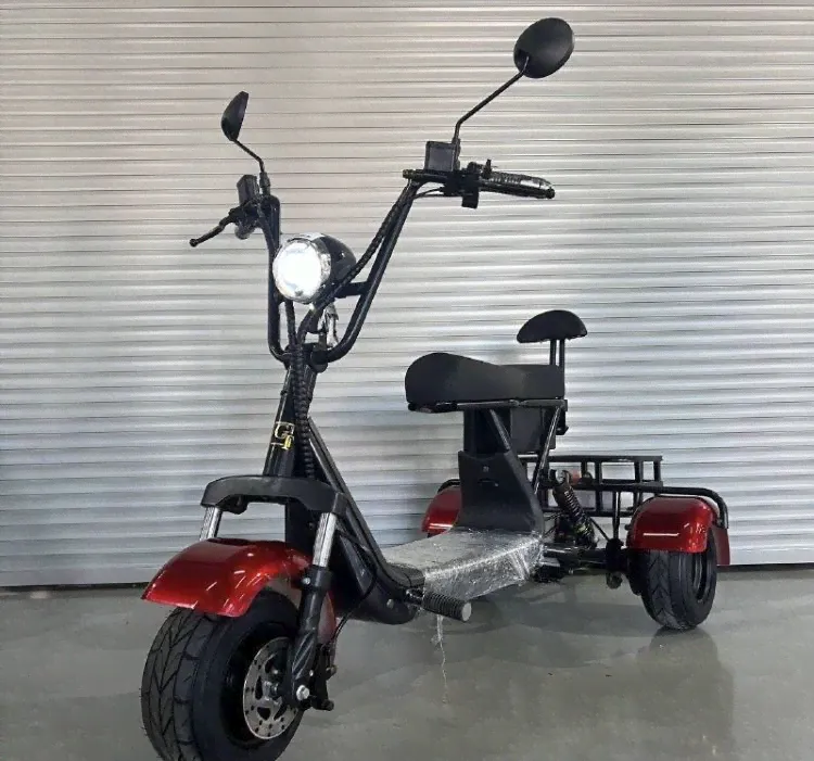 GT Электросамокат X3 PRO Trike 1000 Ватт, красный, серый металлик