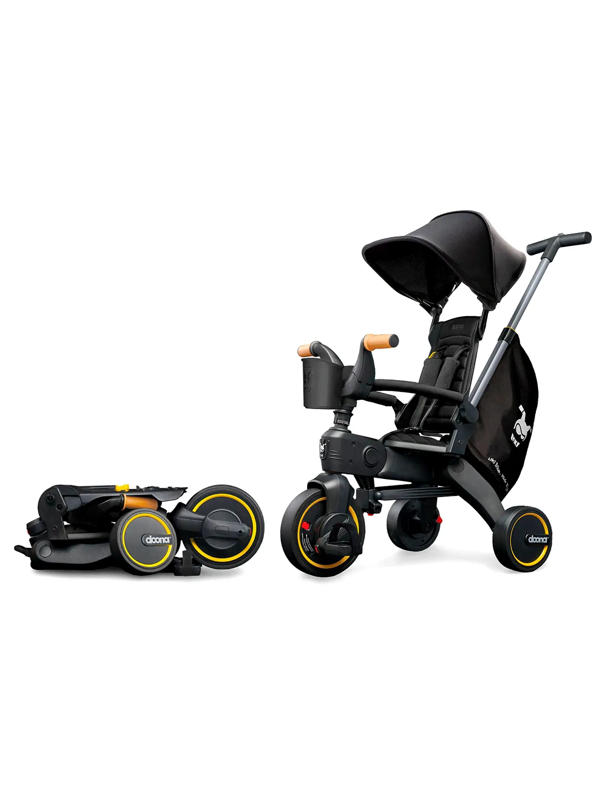 Складной трехколесный велосипед Doona Liki Trike S5 чёрный Doona-0